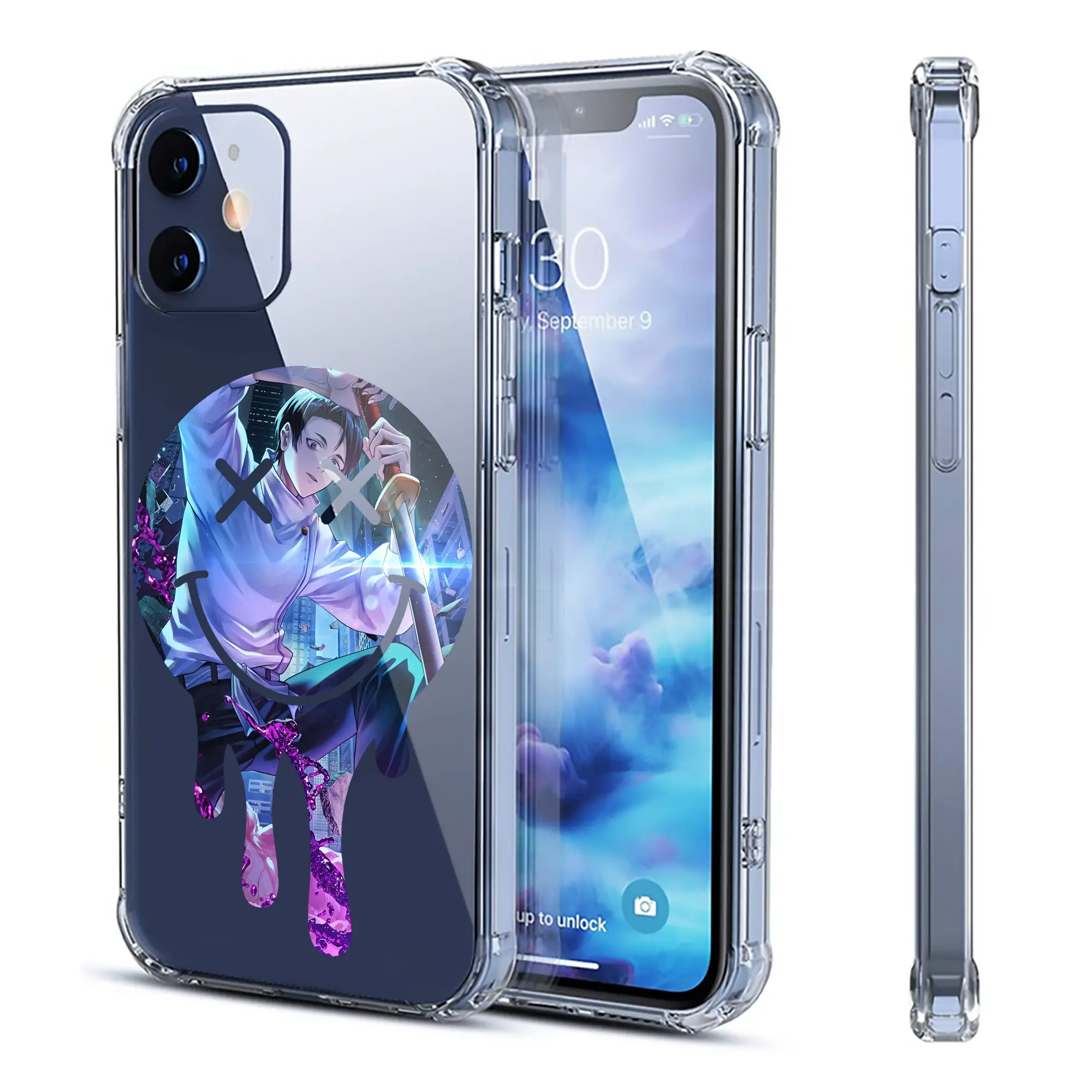 呪術廻戦 グッズ,乙骨 憂太 - IPhone 12シリーズ対応 ・ 透明スマホケース ・ クリアソフトケース ・ TPU素材 ・ 耐衝撃 ・ 高密着 ・ 防汚 防指紋 ・ 簡単着脱